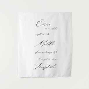 Elegant Minimalist Wedding Quote Tapestry