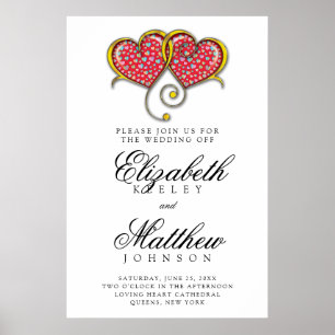 Elegant Minimalist Wedding Rehearsal Dinner Poster