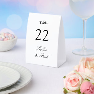 Elegant Minimalist Wedding Table Number