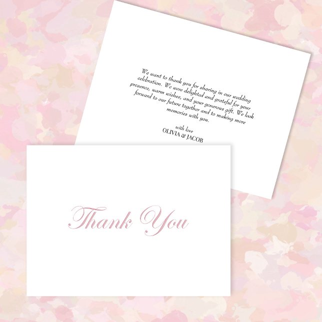 Elegant Minimalist Wedding Thank You (Creator Uploaded)