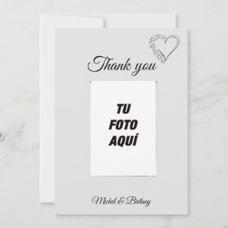 Elegant Minimalist Wedding Thank You Card