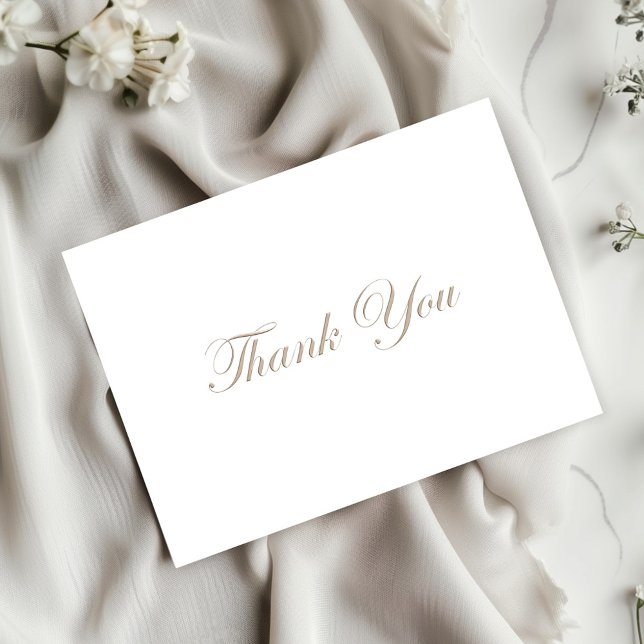 Elegant Minimalist Wedding Thank You Card (Creator Uploaded)