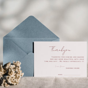 Elegant Minimalist Wedding Thank You Invitation