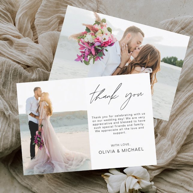 Elegant Minimalist Wedding Thank You Photo (Creator Uploaded)