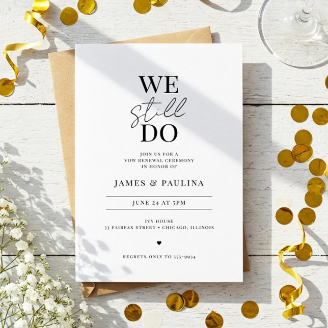 Elegant Minimalist Wedding Vow Renewal Invitation (Creator Uploaded)