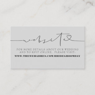 Elegant Minimalist Wedding Website Enclosure Card