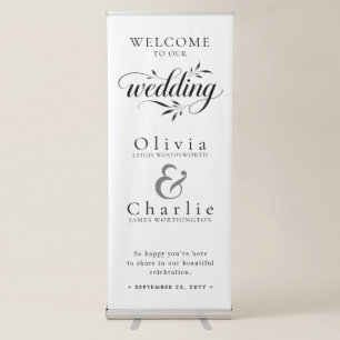 Elegant Minimalist Wedding Welcome Banner