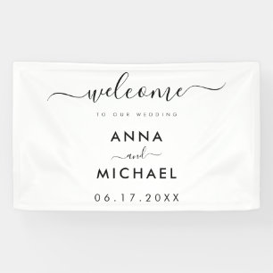 Elegant Minimalist Wedding Welcome Banner