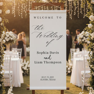 Elegant Minimalist Wedding Welcome Banner 