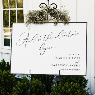 Elegant Minimalist Wedding Welcome Poster
