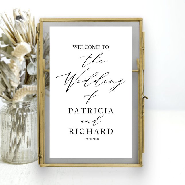Elegant Minimalist Wedding Welcome  Poster (Creator Uploaded)