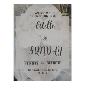 Elegant Minimalist Wedding Welcome Sign