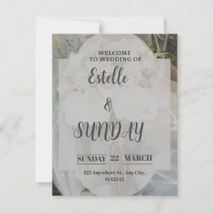 Elegant Minimalist Wedding Welcome Sign Invitation