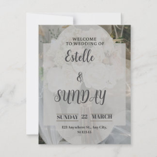Elegant Minimalist Wedding Welcome Sign Invitation