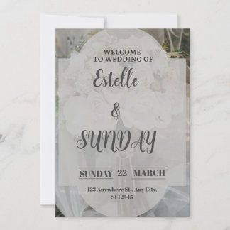 Elegant Minimalist Wedding Welcome Sign Save The Date
