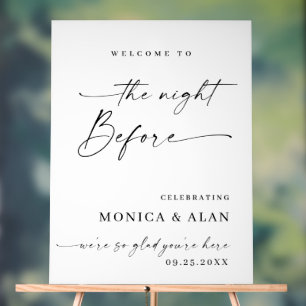 Elegant Minimalist WELCOME Rehearsal Dinner Acrylic Sign
