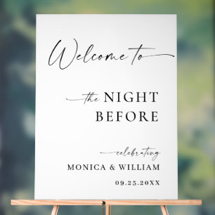 Elegant Minimalist WELCOME Rehearsal Dinner Acrylic Sign