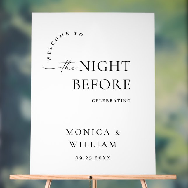 Elegant Minimalist WELCOME Rehearsal Dinner Acrylic Sign (Neutral)