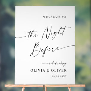 Elegant Minimalist WELCOME Rehearsal Dinner Acrylic Sign