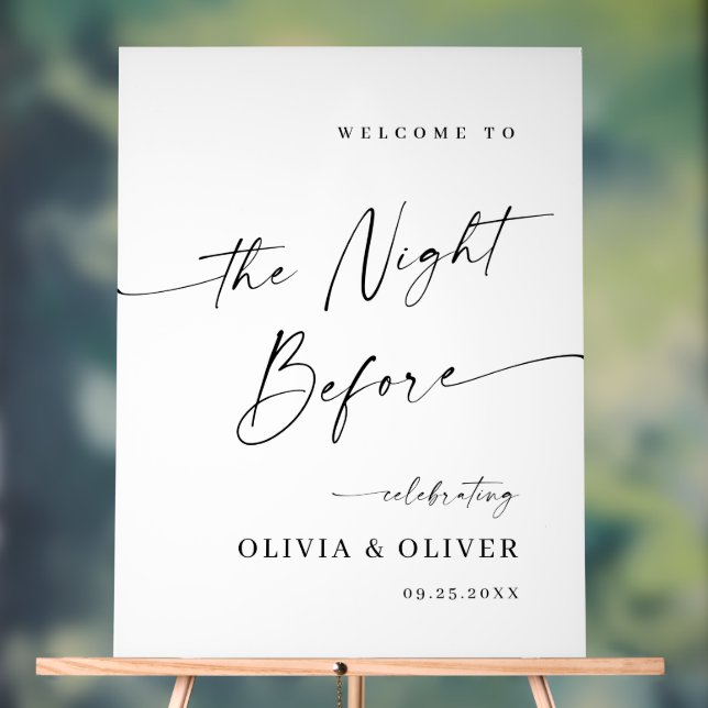 Elegant Minimalist WELCOME Rehearsal Dinner Acrylic Sign (Neutral)