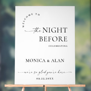 Elegant Minimalist WELCOME Rehearsal Dinner Acrylic Sign