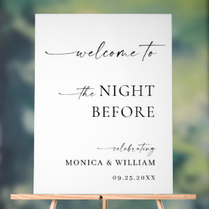 Elegant Minimalist WELCOME Rehearsal Dinner Acrylic Sign