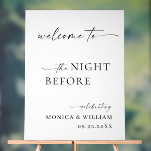 Elegant Minimalist WELCOME Rehearsal Dinner Acrylic Sign