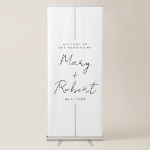 Elegant Minimalist welcome sign wedding Banner