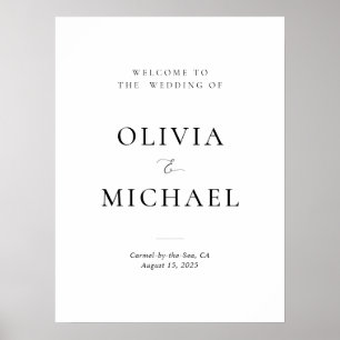 Elegant Minimalist Welcome To The Wedding Sign