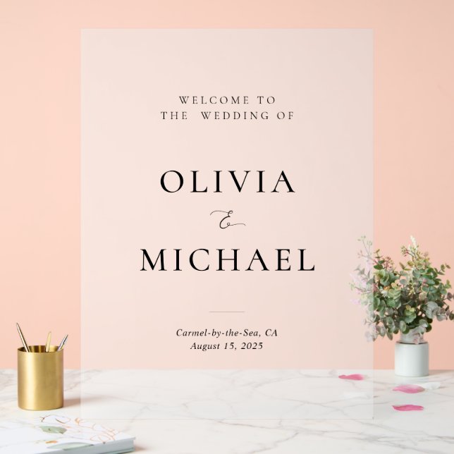Elegant Minimalist Welcome To The Wedding Sign (Wedding)
