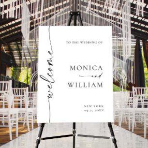 Elegant Minimalist Welcome Wedding Acrylic Sign