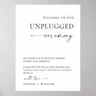 Elegant Minimalist Welcome Wedding Calligraphy Poster