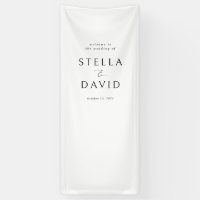 Elegant Minimalist Welcome Wedding Vinyl Banner
