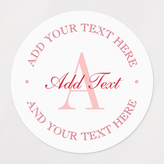 Elegant Minimalist White & Red Monogram Waterproof (Design 3)