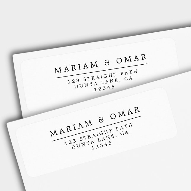 Elegant Minimalist White Return Address (Creator Uploaded)