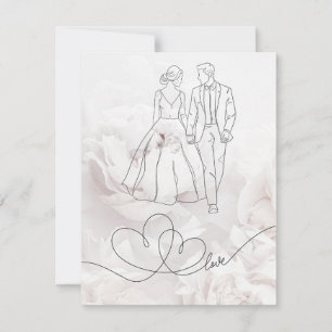 Elegant Minimalist White Wedding Card