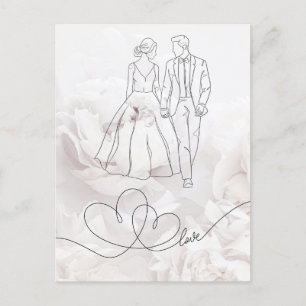Elegant Minimalist White Wedding Card
