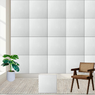 Elegant Minimalist White Wood Grain Tile