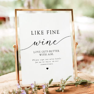 Elegant Minimalist Wine Wedding Guestbook Sign