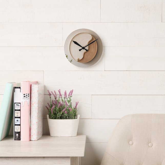 Elegant Minimalist Yin Yang Wall Clock Decor (Reading Room)