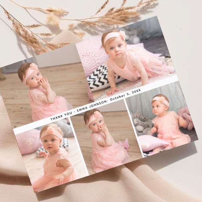 Elegant Minimalistic Baby Shower Photo Postcard (Creator Uploaded)