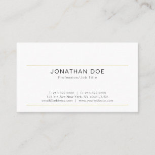 Elegant Minimalistic Design Trendy Plain Modern Business Card