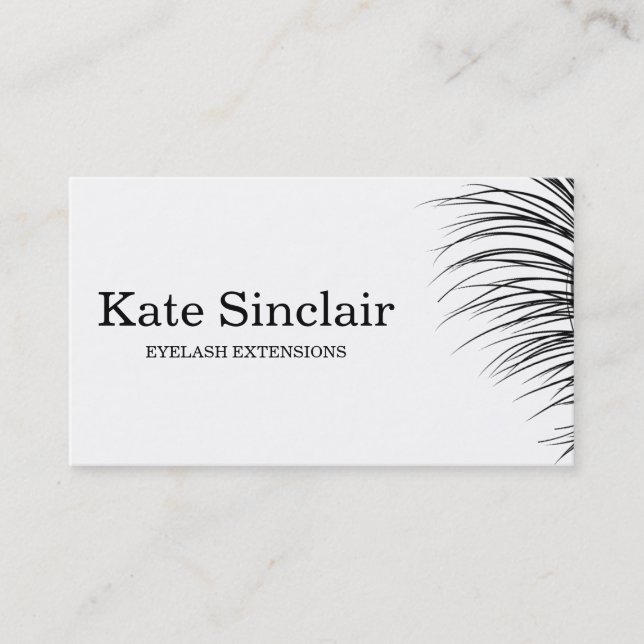 Elegant Minimalistic Eyelash Extensions Business Card (Front)