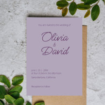 Elegant minimalistic lilac haze Wedding