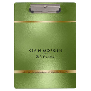 Elegant Minimalistic Shimmering Green Background Clipboard