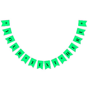 Elegant Minimalistic Solid Neon Spring Green Colou Bunting