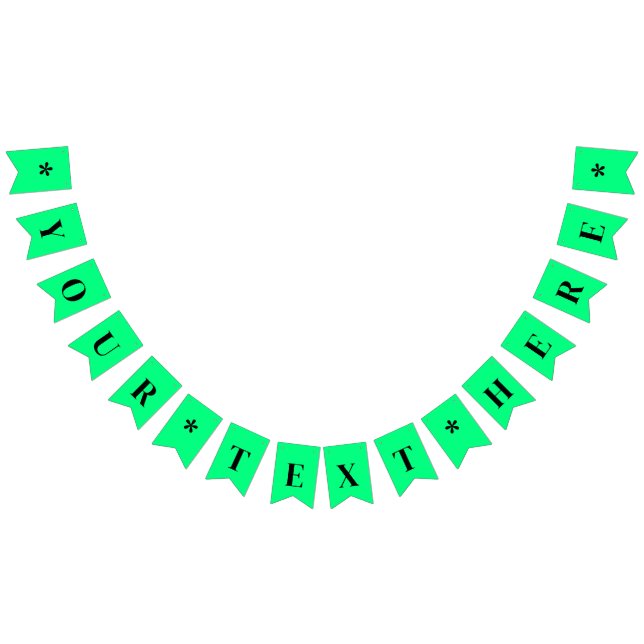 Elegant Minimalistic Solid Neon Spring Green Colou Bunting (All)