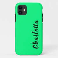 Elegant Minimalistic Solid Neon Spring Green Colou