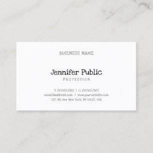 Elegant Minimalistic Template Hand Script Text Business Card