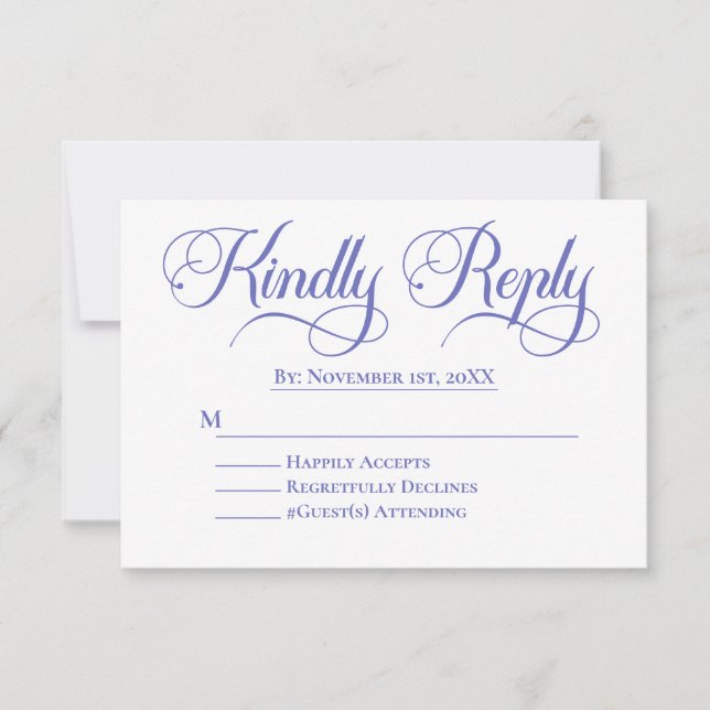 Elegant Minimalistic Wedding RSVP (Front)